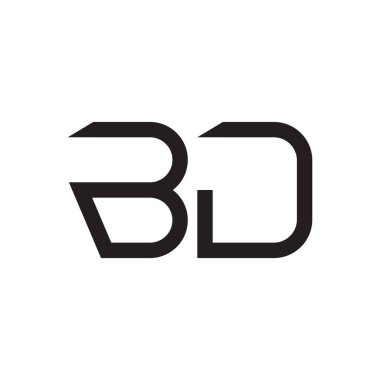 bd ilk harf vektör logo simgesi
