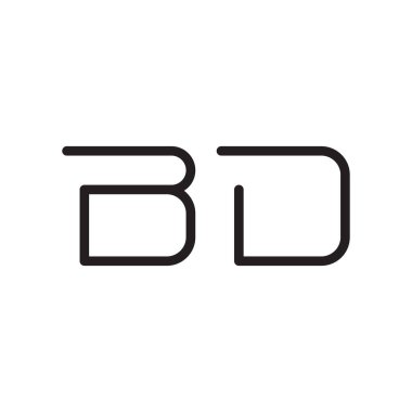 bd ilk harf vektör logo simgesi