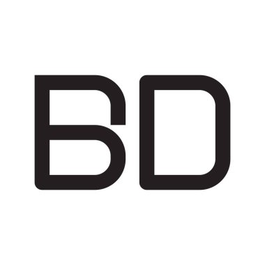 bd ilk harf vektör logo simgesi