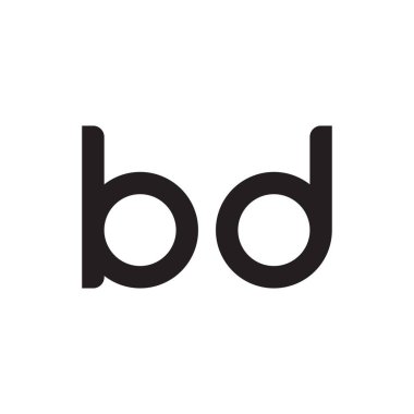 bd ilk harf vektör logo simgesi