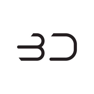 bd ilk harf vektör logo simgesi