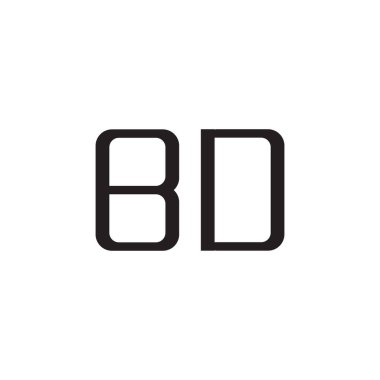 bd ilk harf vektör logo simgesi