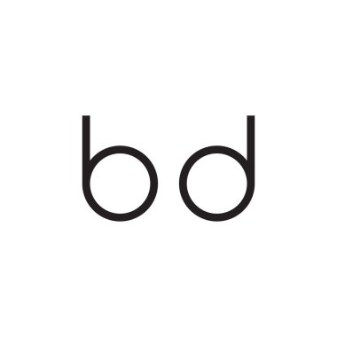bd ilk harf vektör logo simgesi