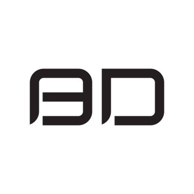 bd ilk harf vektör logo simgesi
