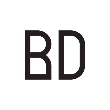 bd ilk harf vektör logo simgesi