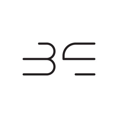 ilk harf vektör logo simgesi