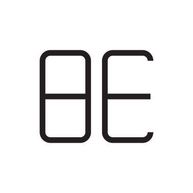 ilk harf vektör logo simgesi