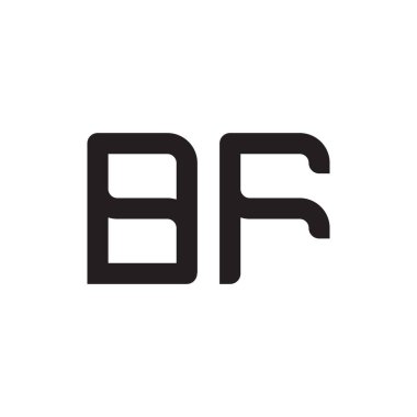 bf ilk harf vektör logo simgesi