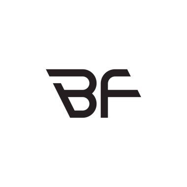 bf ilk harf vektör logo simgesi