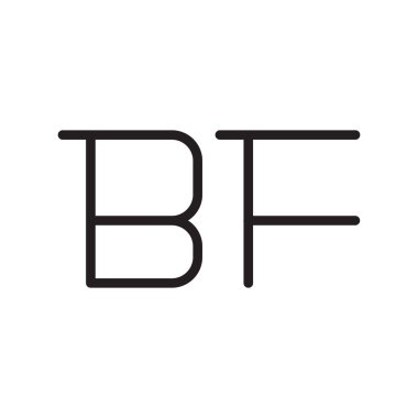 bf ilk harf vektör logo simgesi