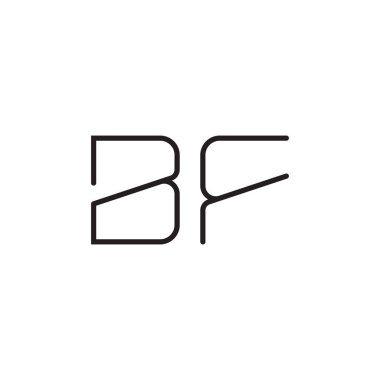 bf ilk harf vektör logo simgesi