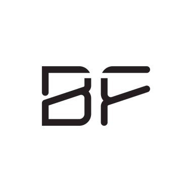 bf ilk harf vektör logo simgesi