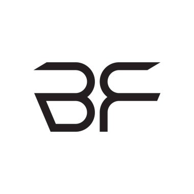 bf ilk harf vektör logo simgesi