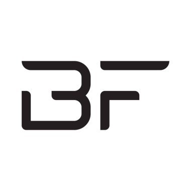 bf ilk harf vektör logo simgesi