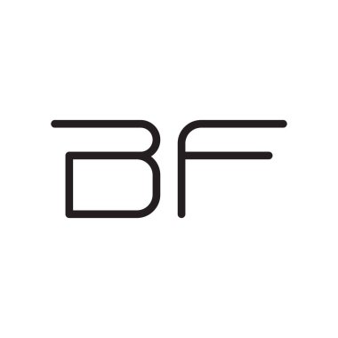 bf ilk harf vektör logo simgesi