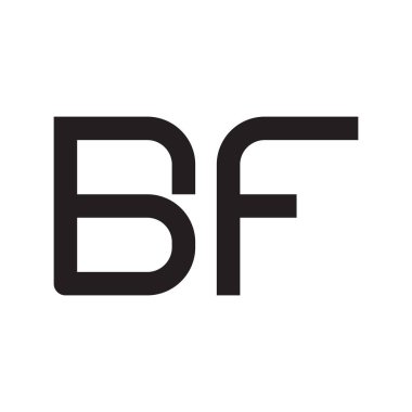 bf ilk harf vektör logo simgesi