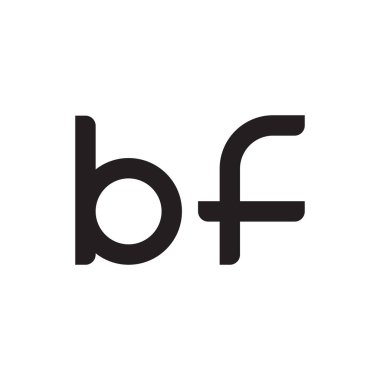 bf ilk harf vektör logo simgesi
