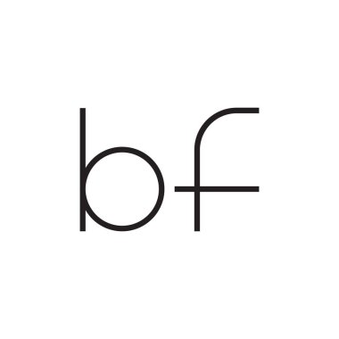 bf ilk harf vektör logo simgesi