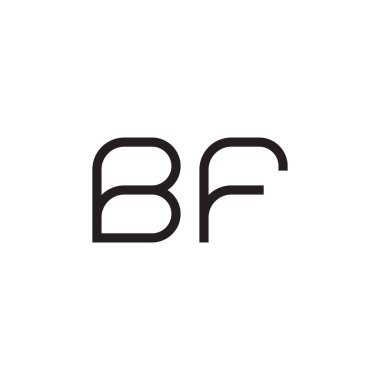 bf ilk harf vektör logo simgesi