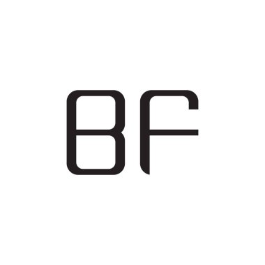 bf ilk harf vektör logo simgesi
