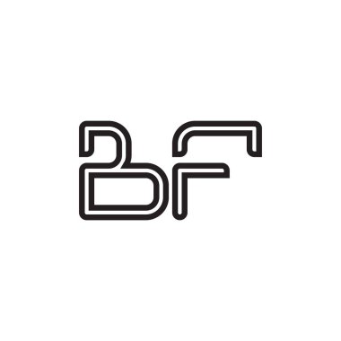 bf ilk harf vektör logo simgesi
