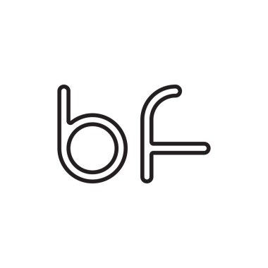 bf ilk harf vektör logo simgesi