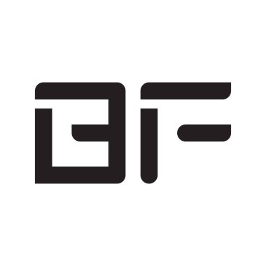 bf ilk harf vektör logo simgesi