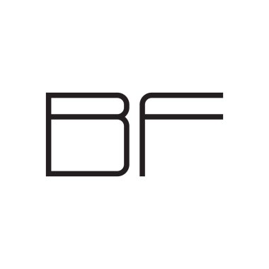 bf ilk harf vektör logo simgesi