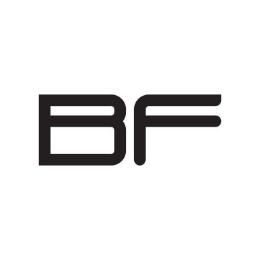 bf ilk harf vektör logo simgesi