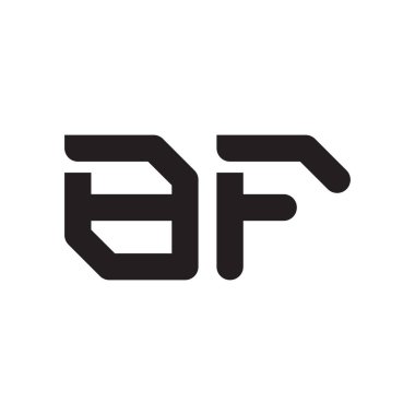 bf ilk harf vektör logo simgesi