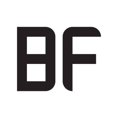 bf ilk harf vektör logo simgesi