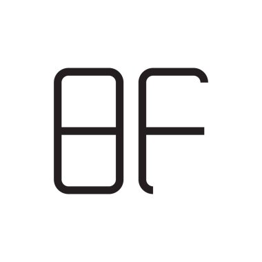 bf ilk harf vektör logo simgesi