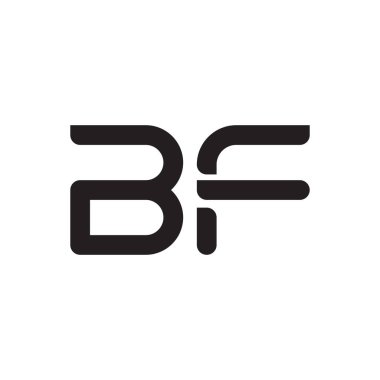 bf ilk harf vektör logo simgesi