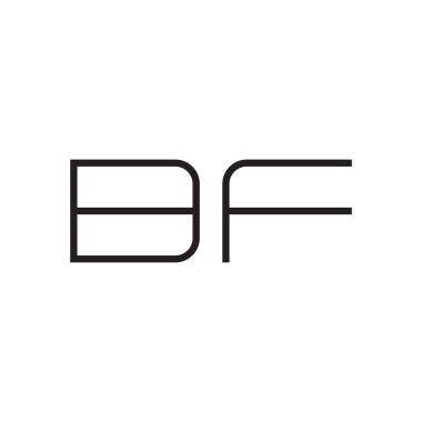 bf ilk harf vektör logo simgesi