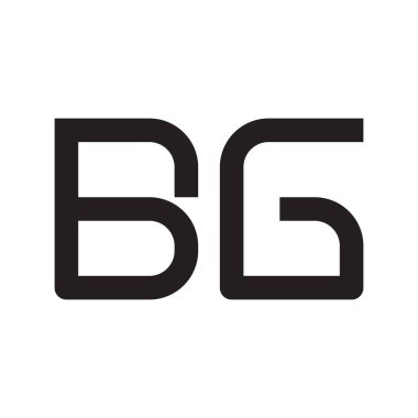 bg ilk harf vektör logo simgesi