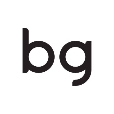 bg ilk harf vektör logo simgesi