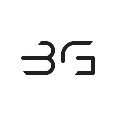 bg ilk harf vektör logo simgesi