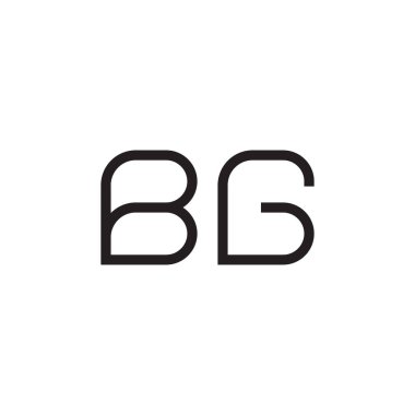 bg ilk harf vektör logo simgesi