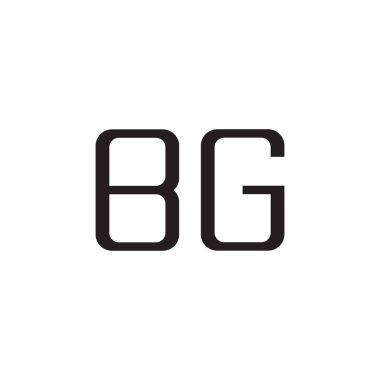 bg ilk harf vektör logo simgesi