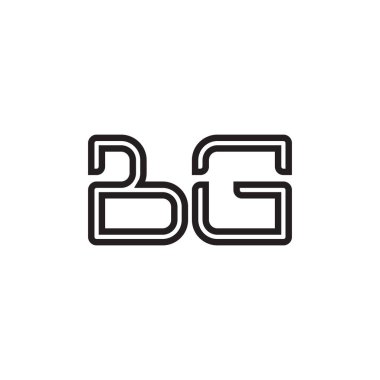 bg ilk harf vektör logo simgesi
