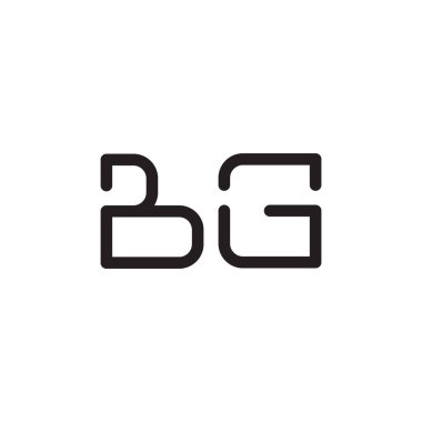 bg ilk harf vektör logo simgesi