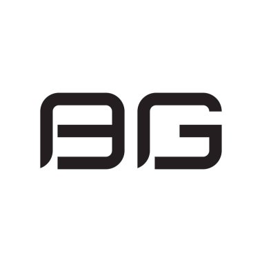 bg ilk harf vektör logo simgesi