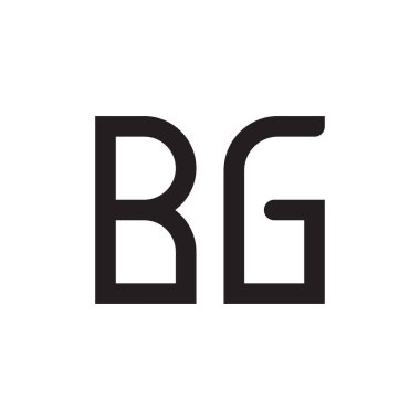 bg ilk harf vektör logo simgesi
