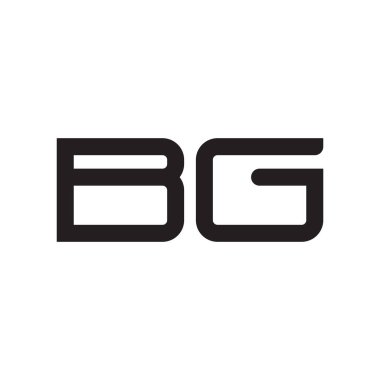 bg ilk harf vektör logo simgesi