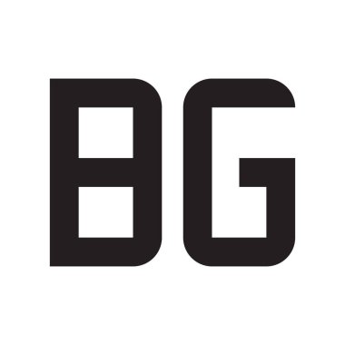 bg ilk harf vektör logo simgesi