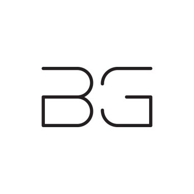 bg ilk harf vektör logo simgesi