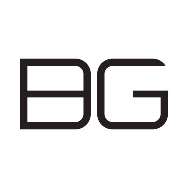 bg ilk harf vektör logo simgesi