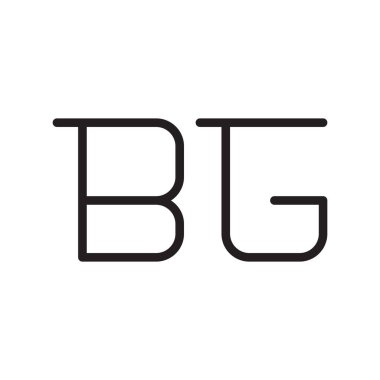 bg ilk harf vektör logo simgesi