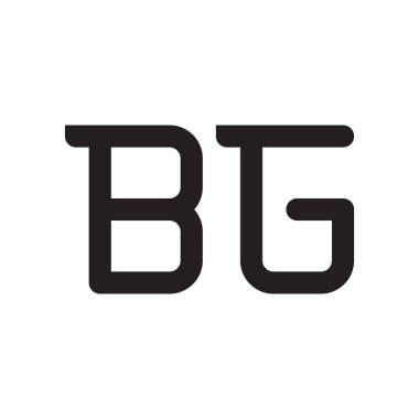 bg ilk harf vektör logo simgesi