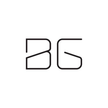 bg ilk harf vektör logo simgesi
